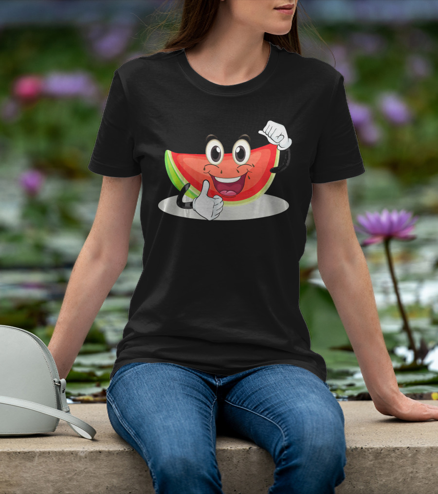 Happy Smiling Watermelon Thumbs Up T-Shirt