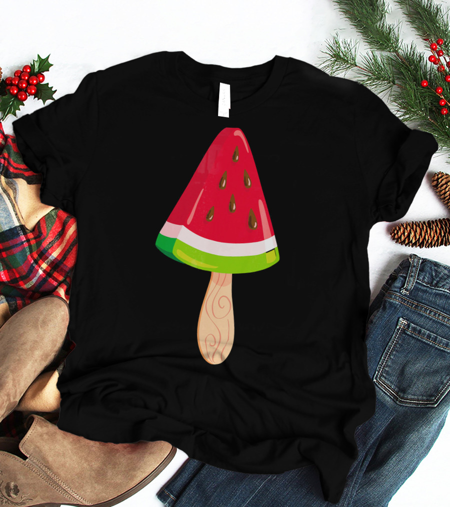 Watermelon Ice Cream Popsicle Treat T-Shirt