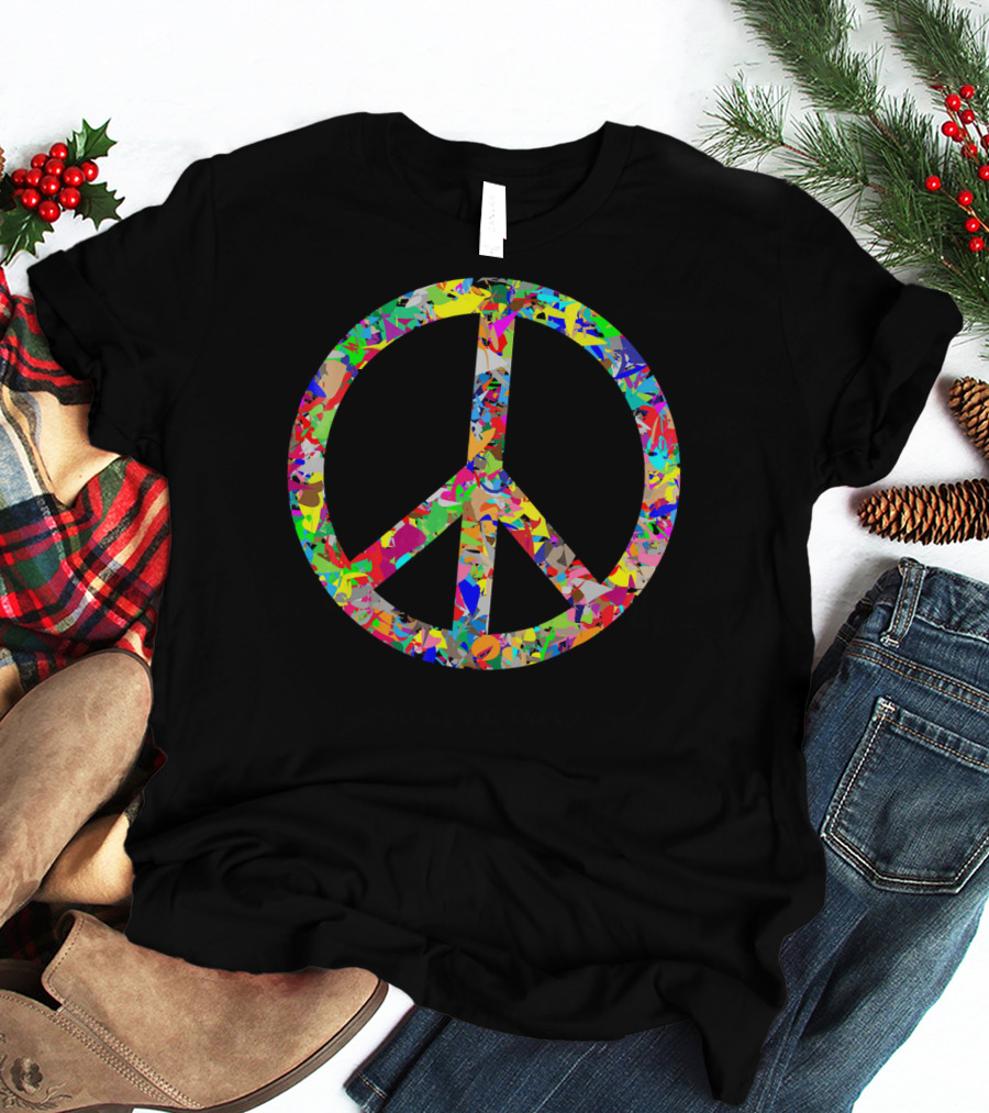 Peace Sign Colorful Multicolor Psychedelic T-Shirt