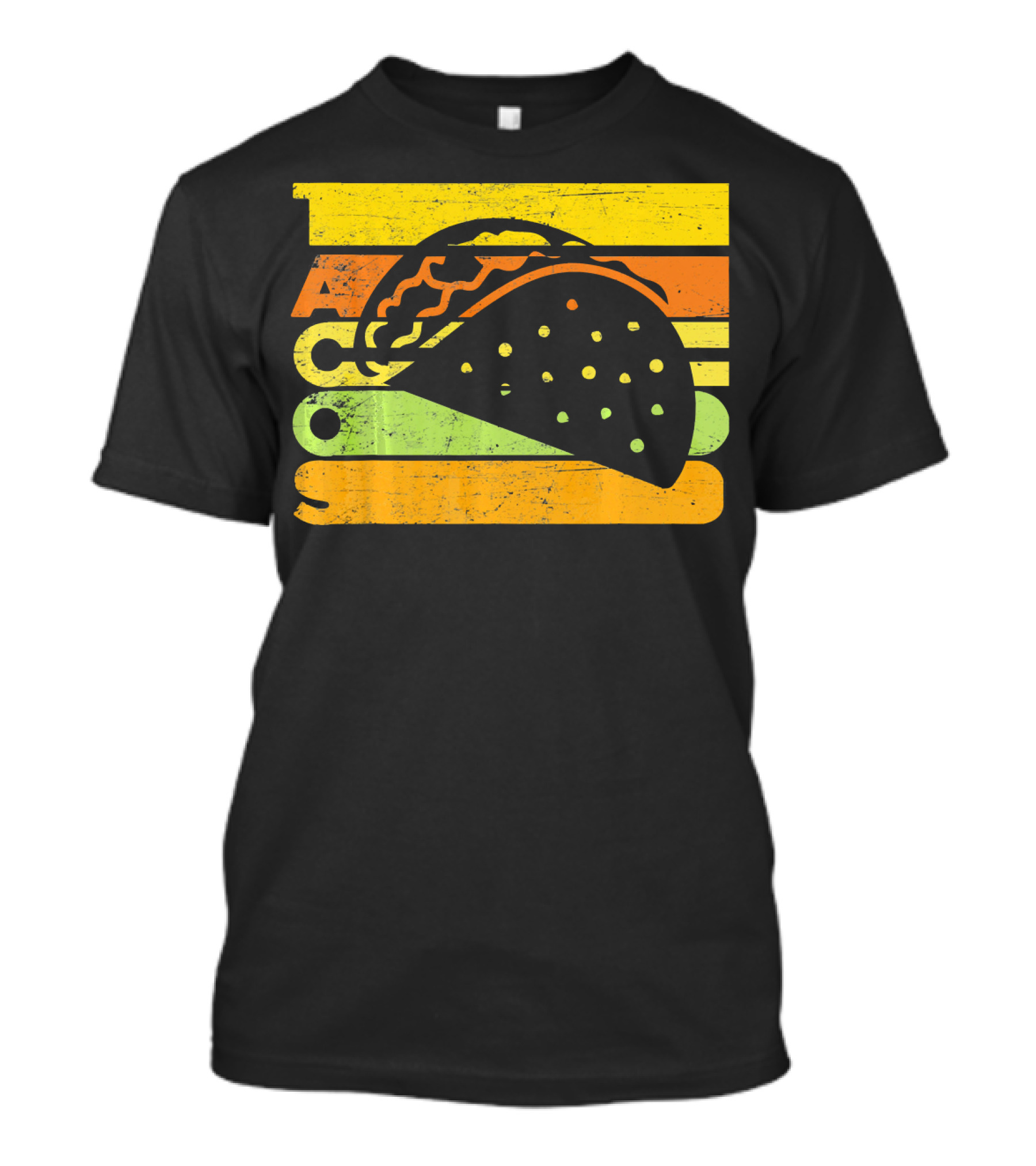 Vintage Retro Style Tacos Funny Ta Stripes Taco T-Shirt