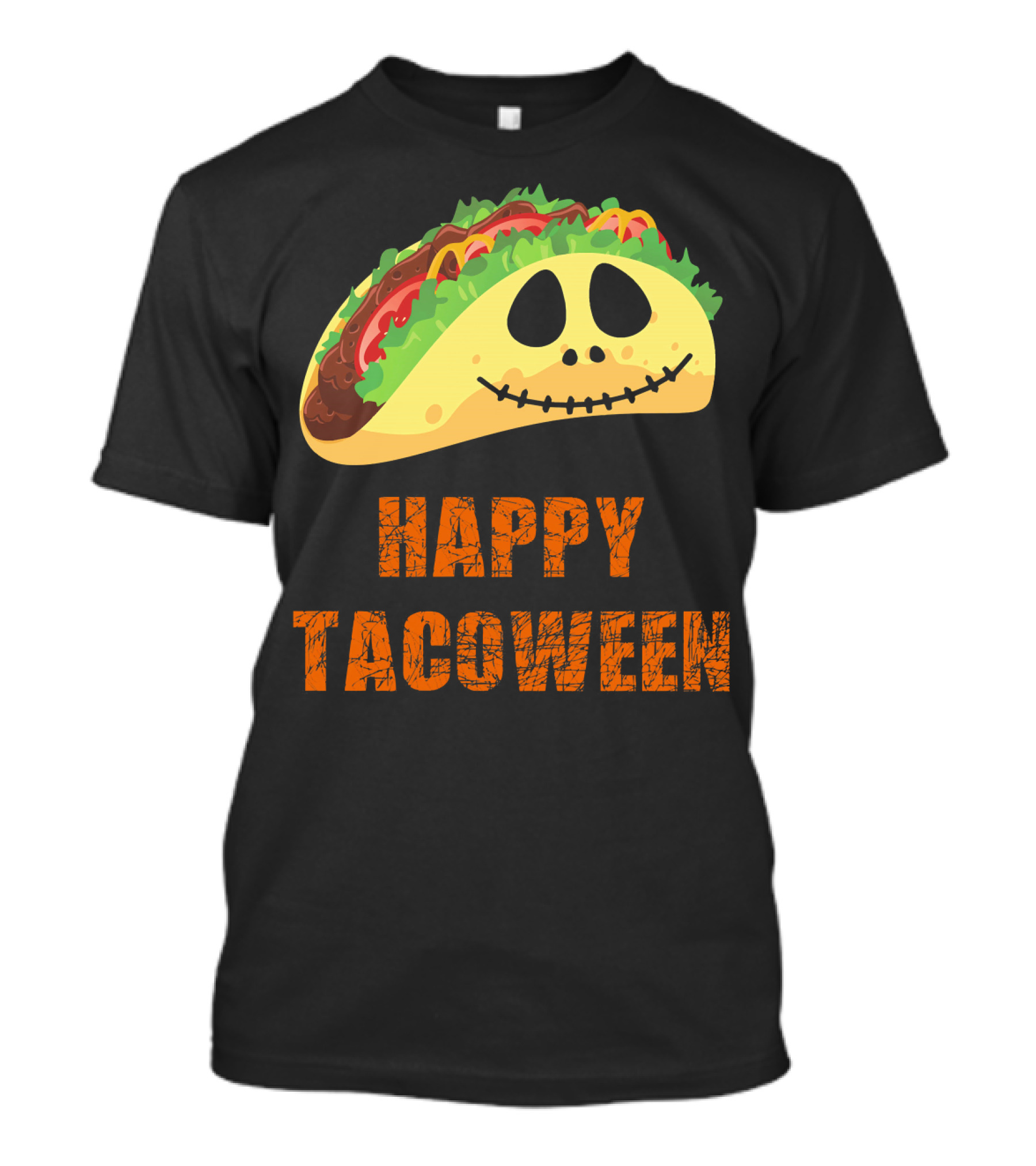 Happy Tacoween Halloween Taco Skeleton Face T-Shirt