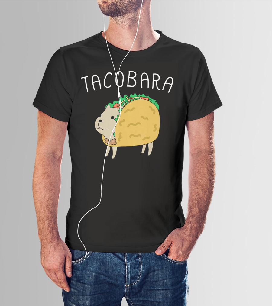 Tacobara Taco Capybara With Taco Shell Lettuce And Cheese T-Shirt