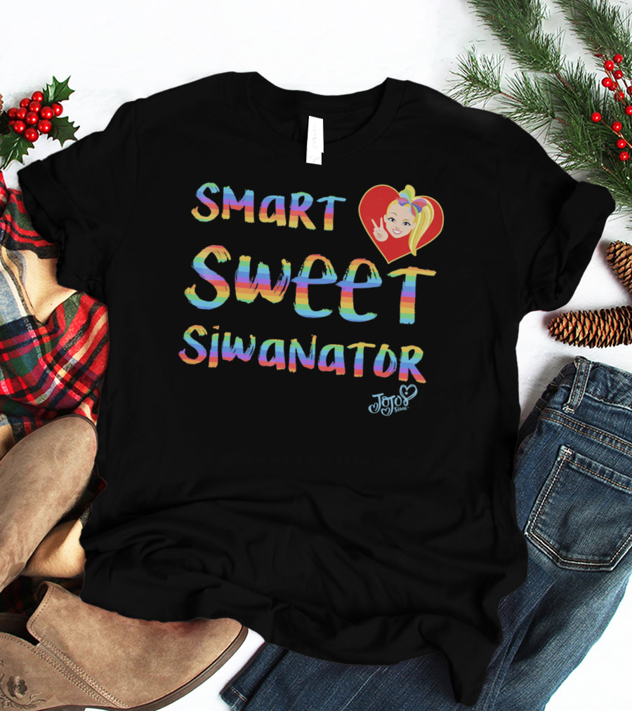 JoJo Siwa Heart Smart Sweet Siwanator Rainbow T-Shirt