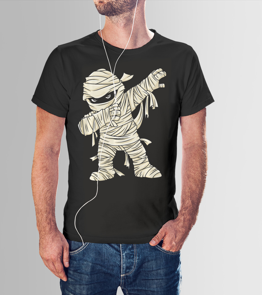 Dabbing Mummy Costume Dance Halloween Humor T-Shirt