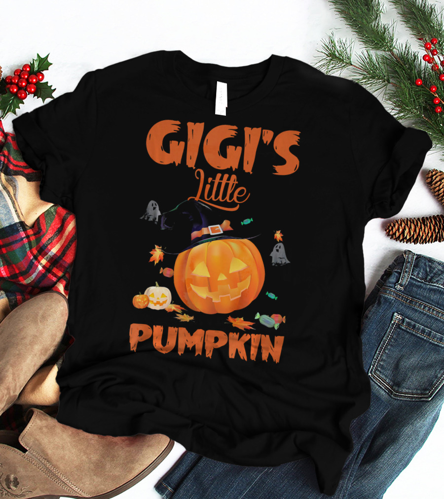 Gigi's Little Pumpkin Halloween Ghosts Candy Jack-O'-Lantern T-Shirt
