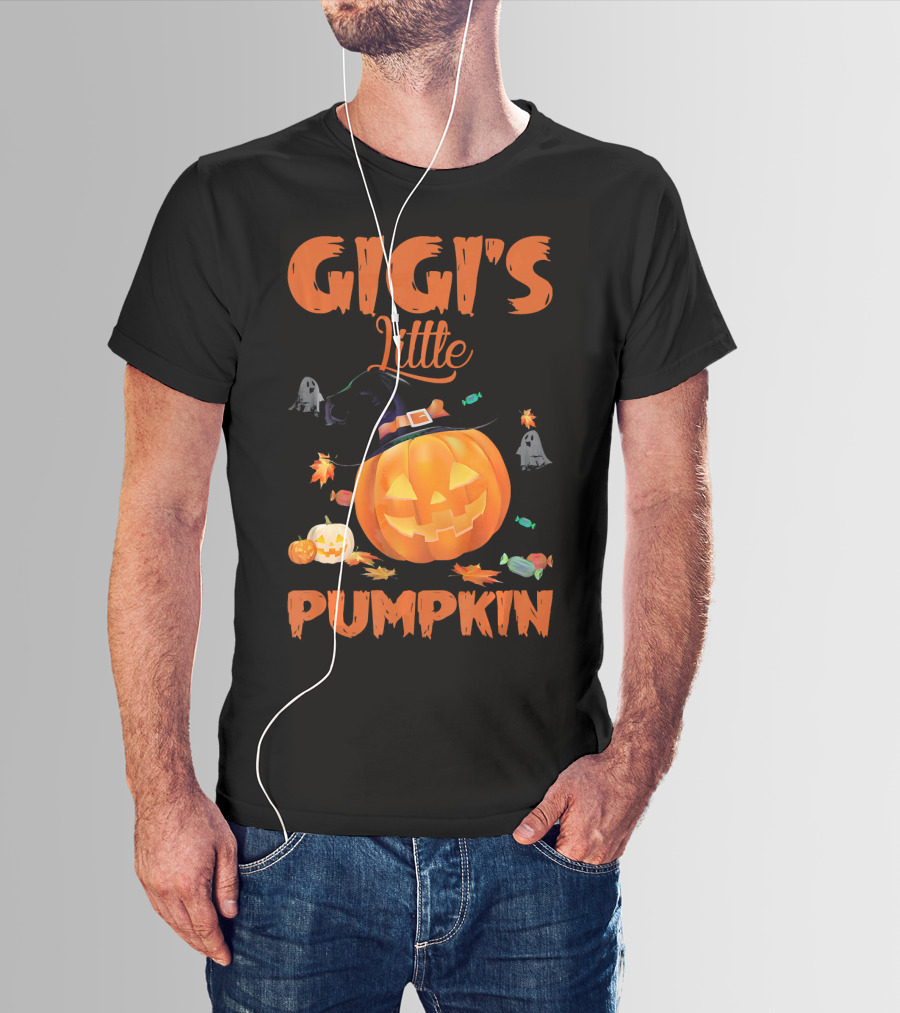 Gigi's Little Pumpkin Halloween Ghosts Candy Jack-O'-Lantern T-Shirt