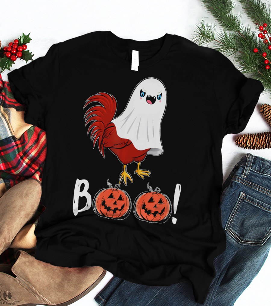 BOO Chicken Ghost Jack-O'-Lanterns T-Shirt