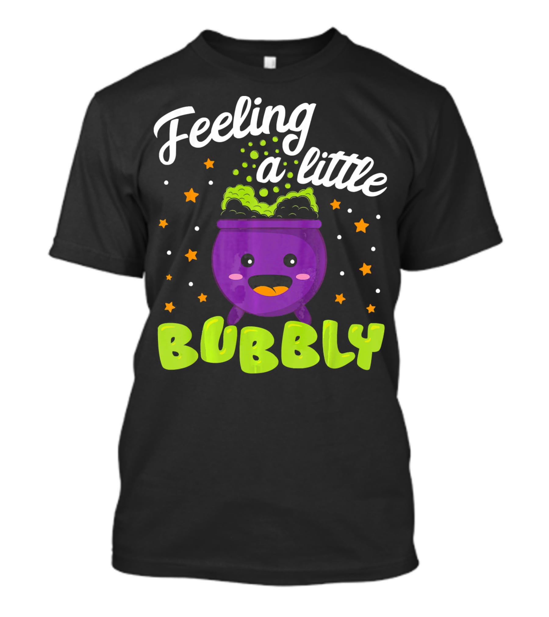 Feeling A Little Bubbly Cute Kawaii Cauldron Halloween Bubble T-Shirt