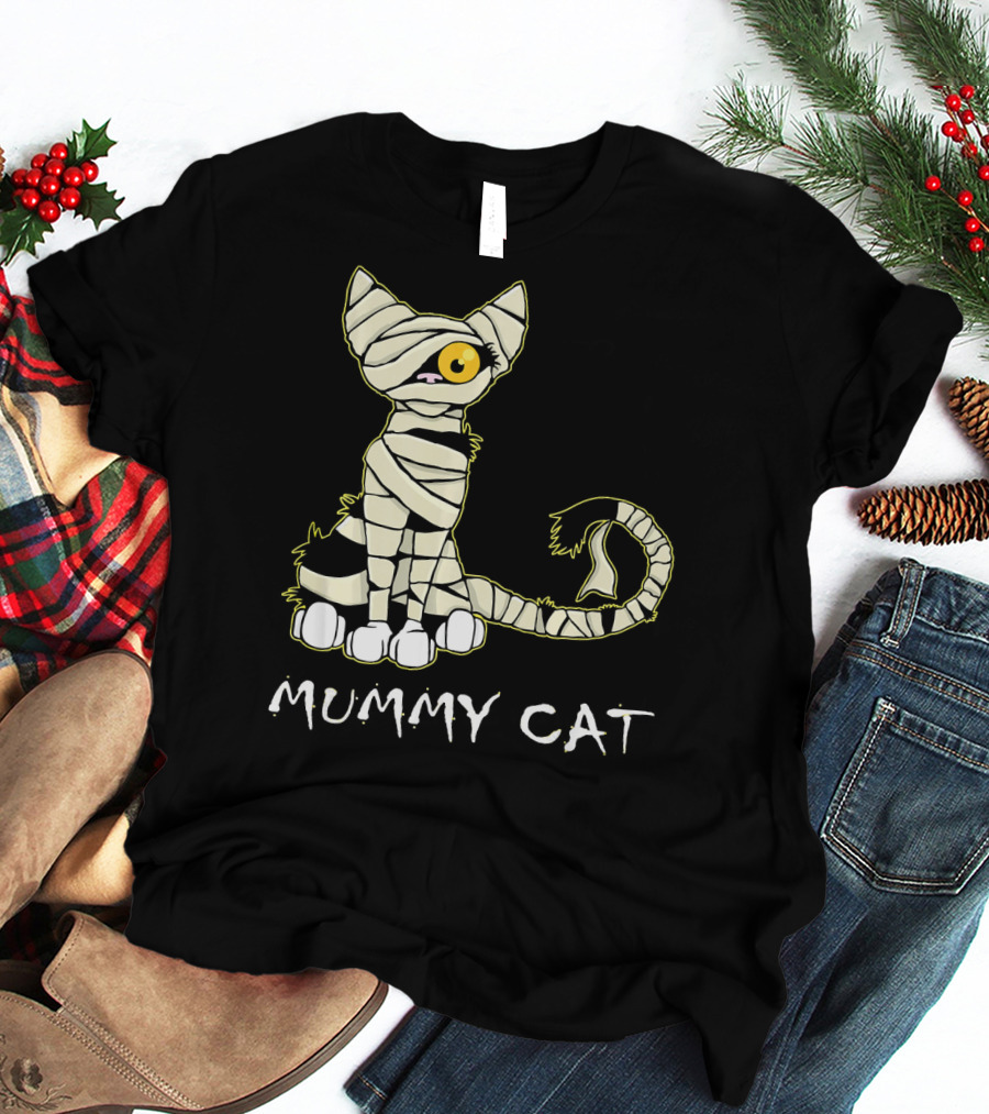 Mummy Cat Black Cat Mummy T-Shirt