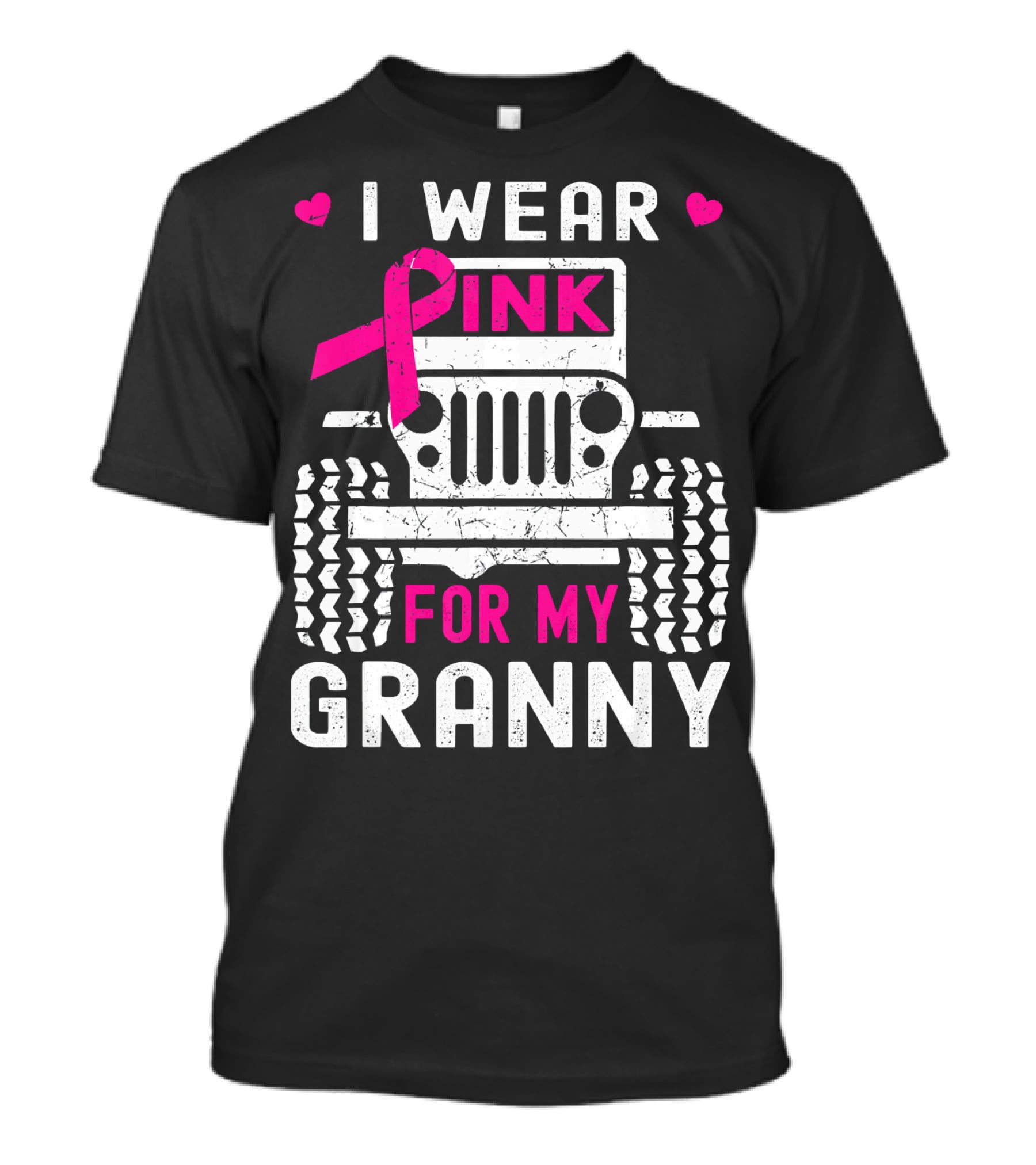I Wear Pink For My Granny Jeep Breast Cancer Awareness T-Shirt
