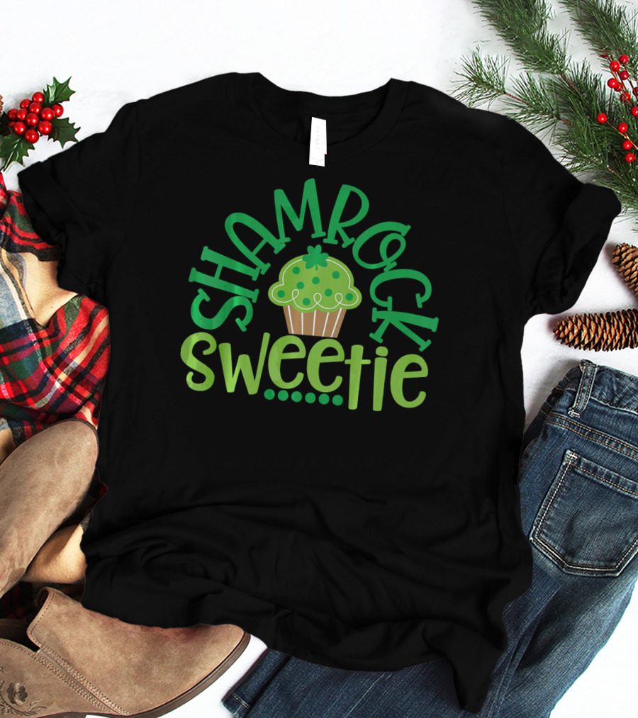 Shamrock Sweetie Green Cupcake St. Patrick's Day T-Shirt