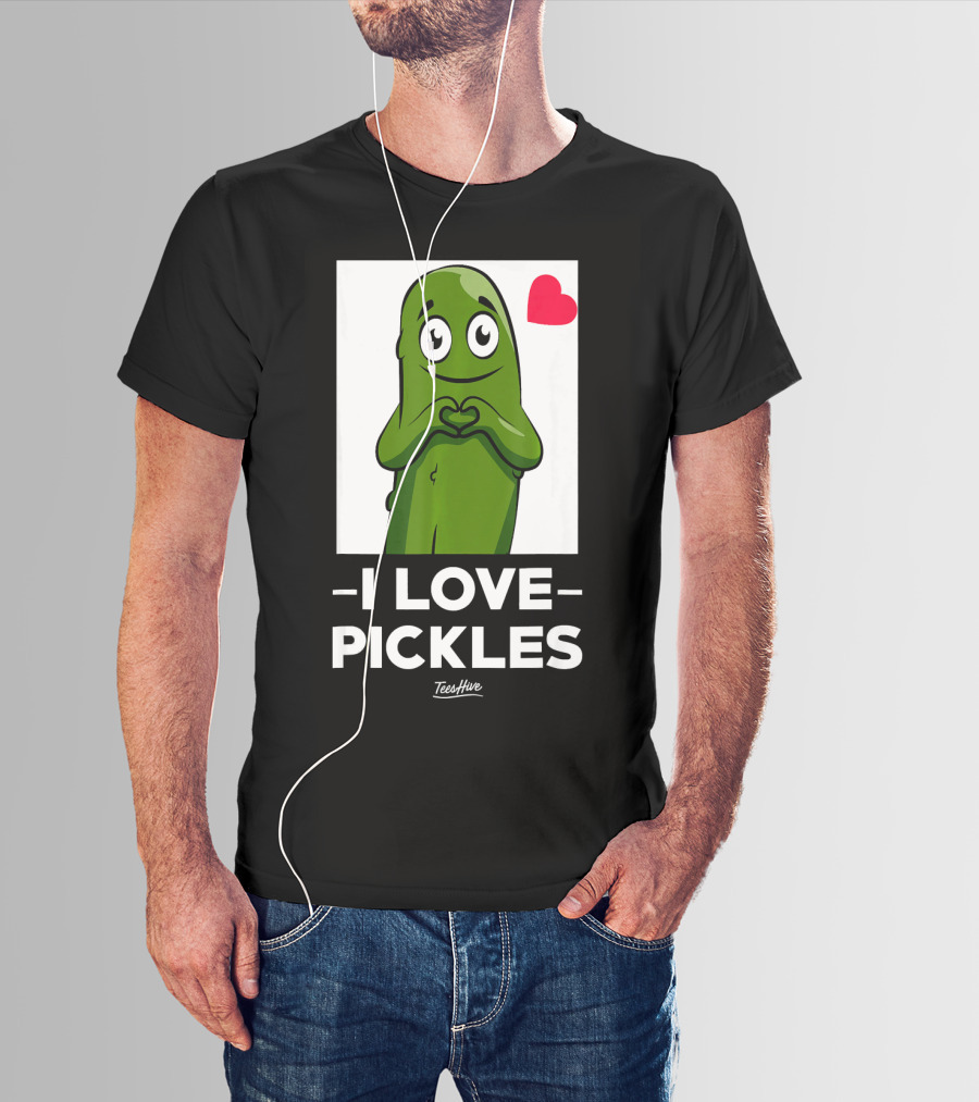 I Love Pickles Squad Heart Party T-Shirt