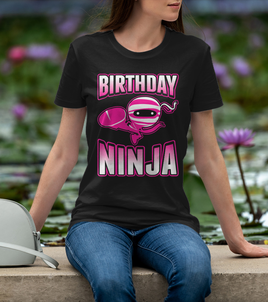 Birthday Ninja Pink Ninja Japa T-Shirt