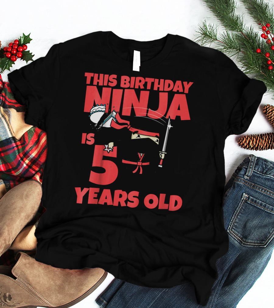 This Birthday Ninja Is 5 Years Old T-Shirt