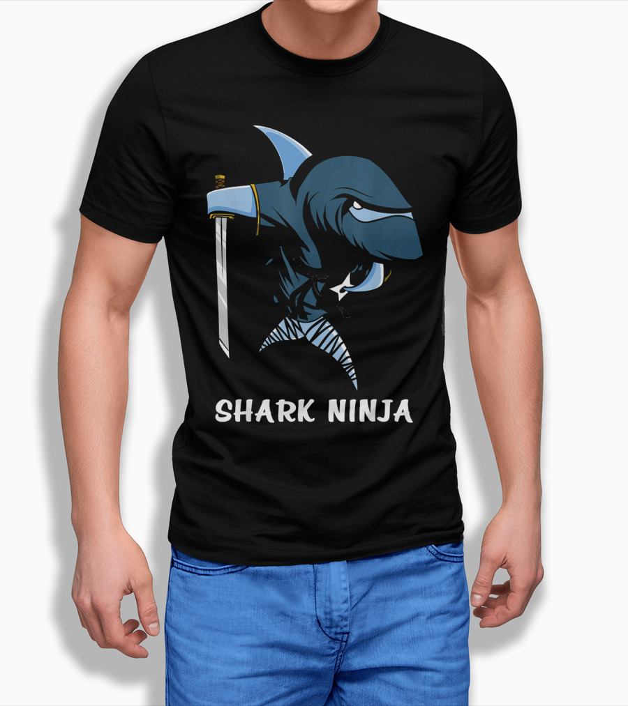Shark Ninja Karate Samurai Martial Ocean Warrior T-Shirt