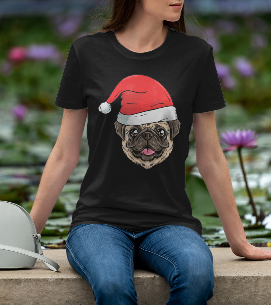 Kids Pug Santa Claus T-Shirt