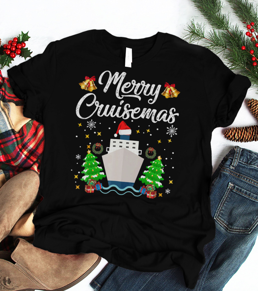 Merry Cruisemas Cruise Ship Christmas Holiday Family Adventure T-Shirt