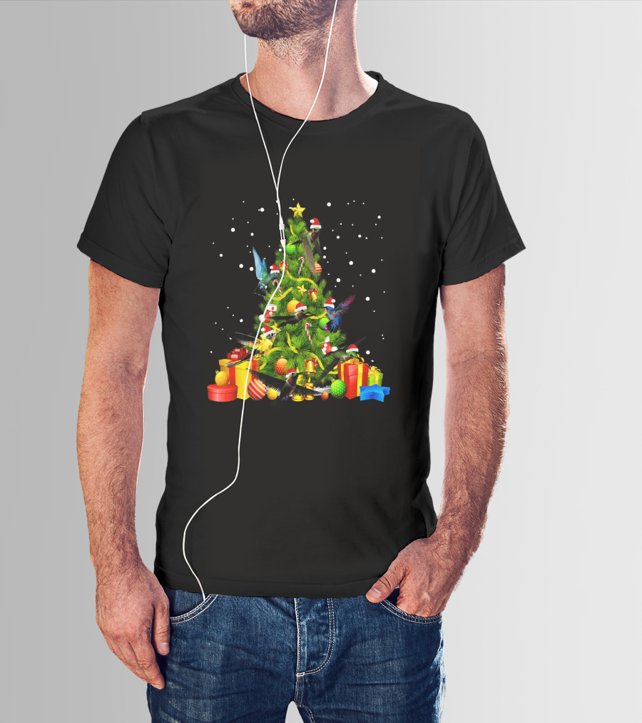Funny Christmas Hummingbirds Bird Lover Holiday T-Shirt