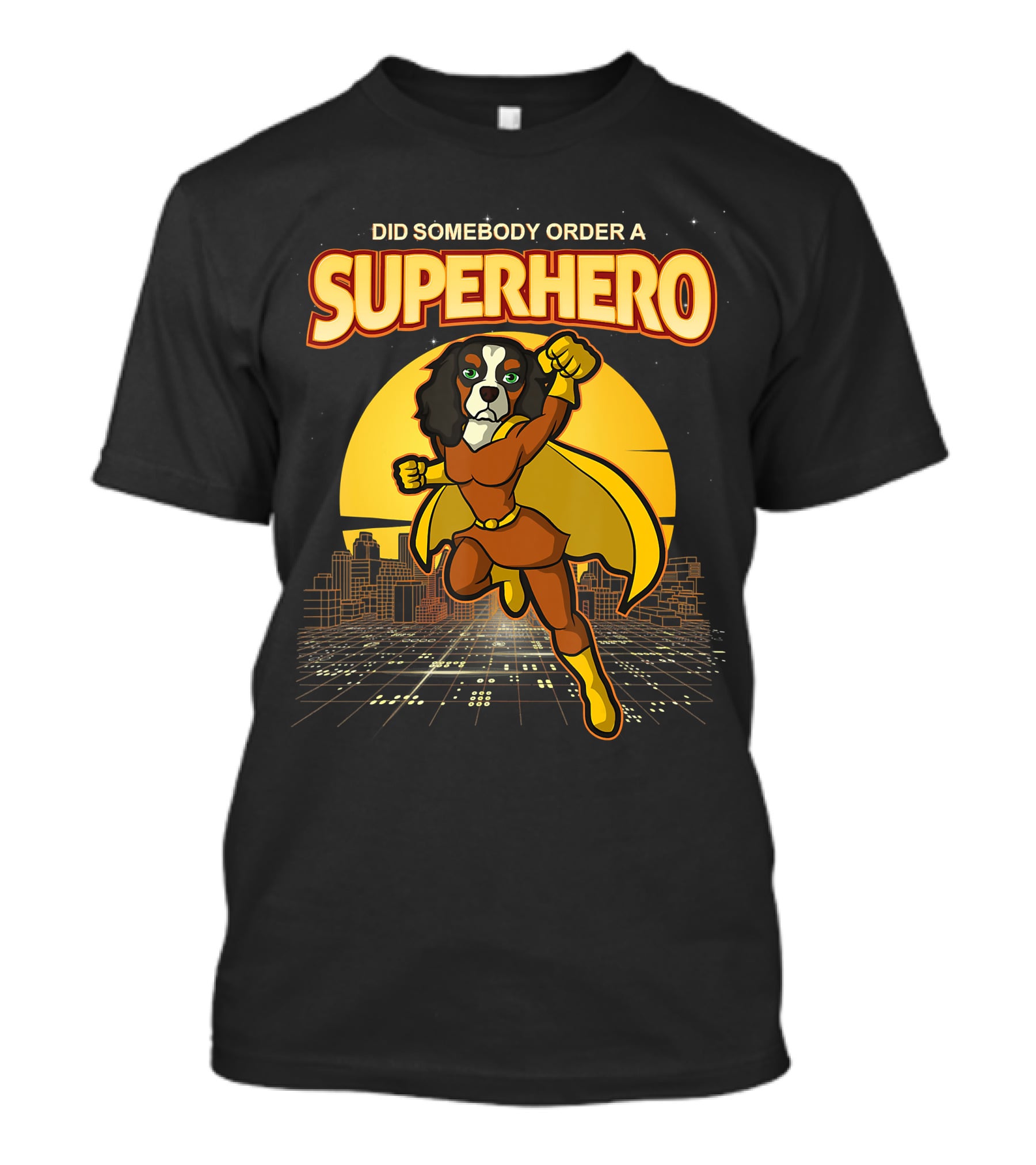 Did Somebody Order A Superhero Cavalier King Charles Spaniel Comic T-Shirt