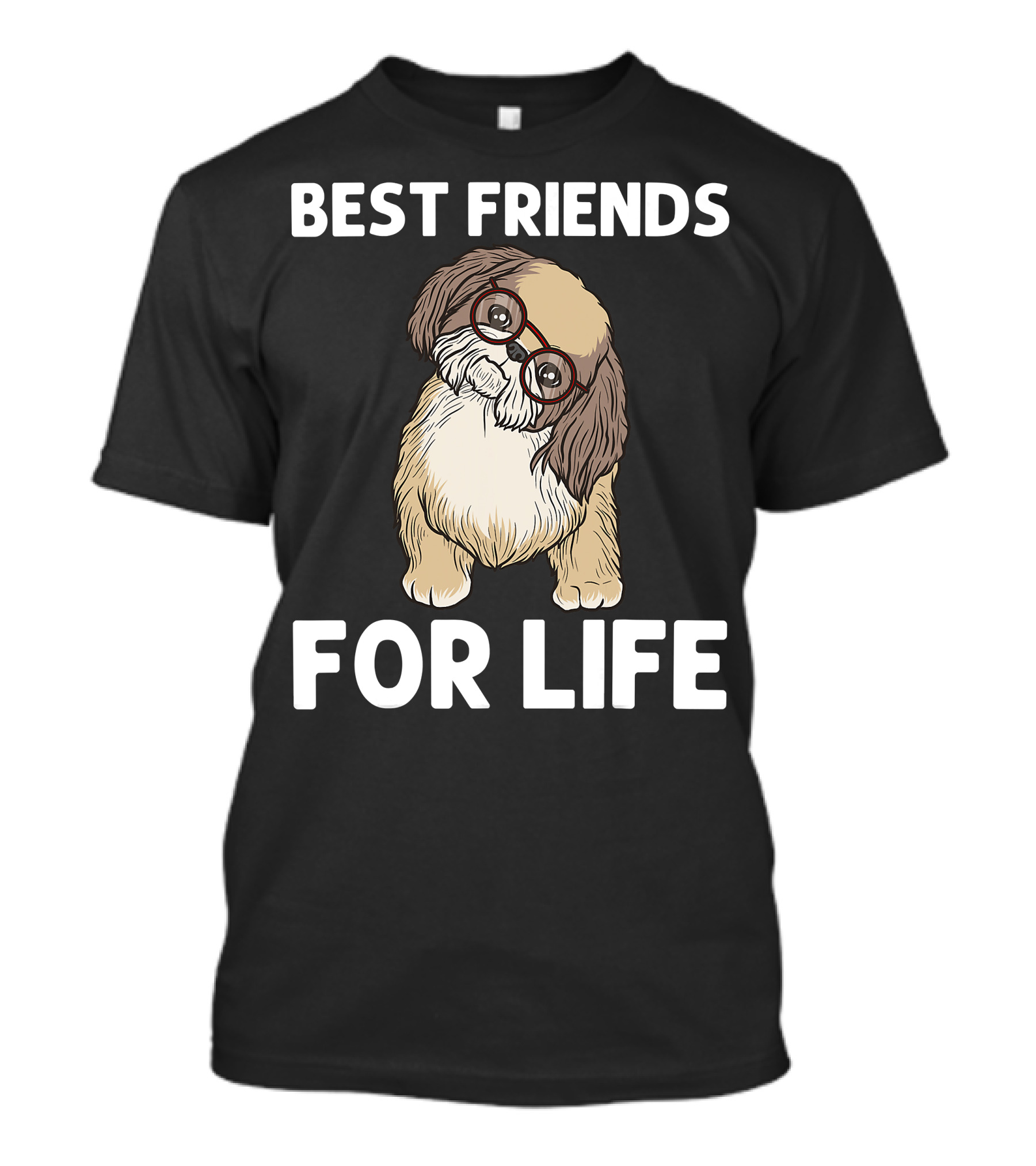 Best Friends For Life Cool Shih Tzu Puppy Pet T-Shirt