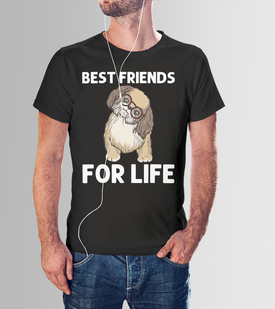 Best Friends For Life Cool Shih Tzu Puppy Pet T-Shirt