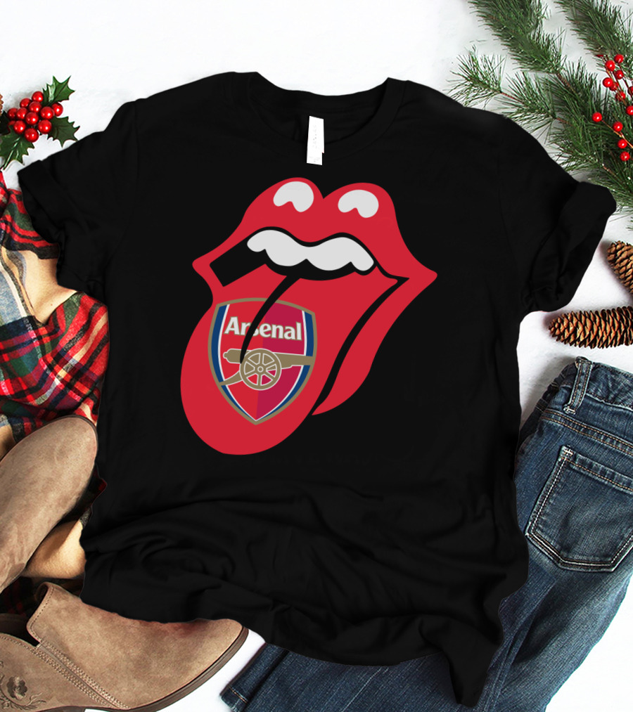 Arsenal Logo With Red Tongue T-Shirt