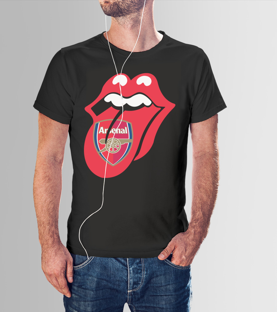Arsenal Logo With Red Tongue T-Shirt