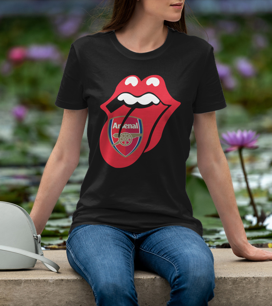 Arsenal Logo With Red Tongue T-Shirt