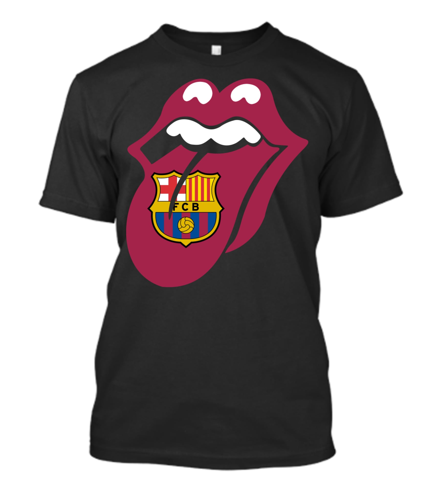 Barcelona Fcb Rolling Stones Logo Fusion T-Shirt